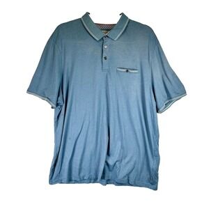 Ted Baker Polo Collared Shirt Tortila Sz 7 Stretch Short Sleeve Casual Basic 3XL